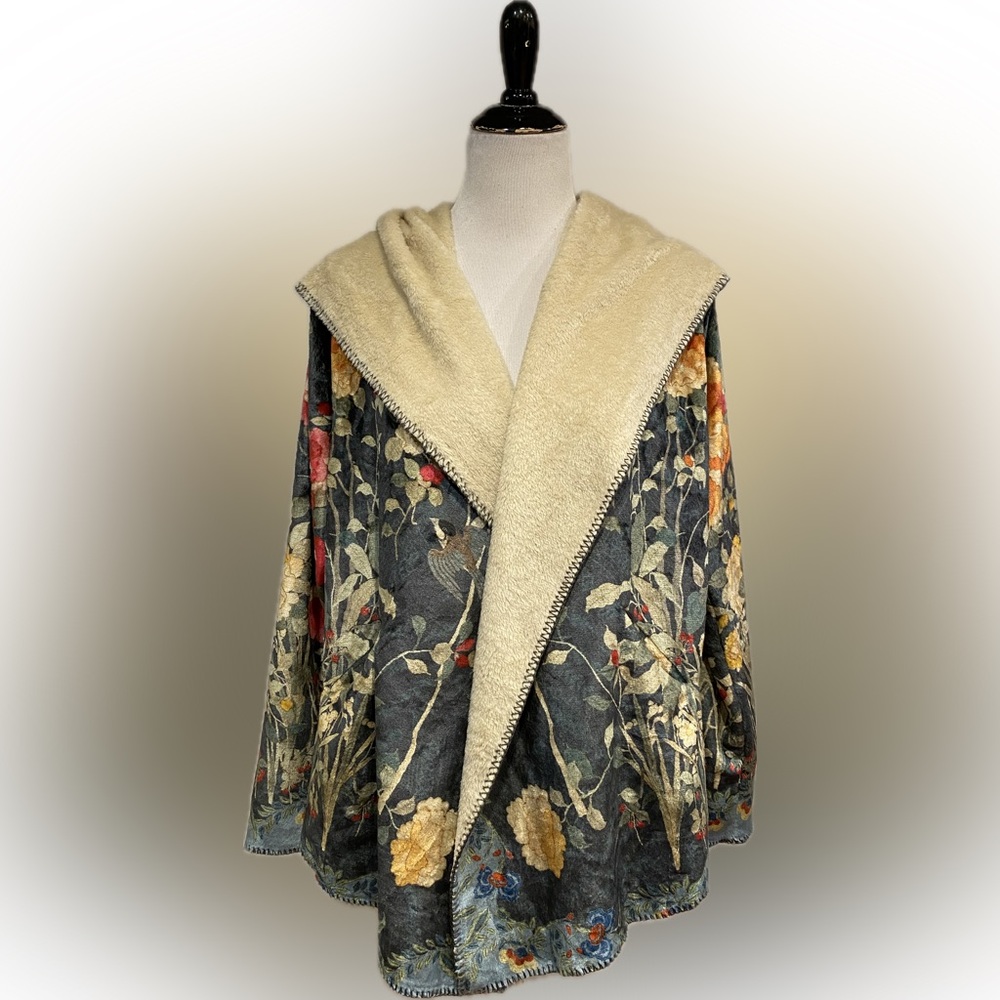 NWOT Johnny Was GRACEFUL GALAVANT SHERPA JACKET, Size Small